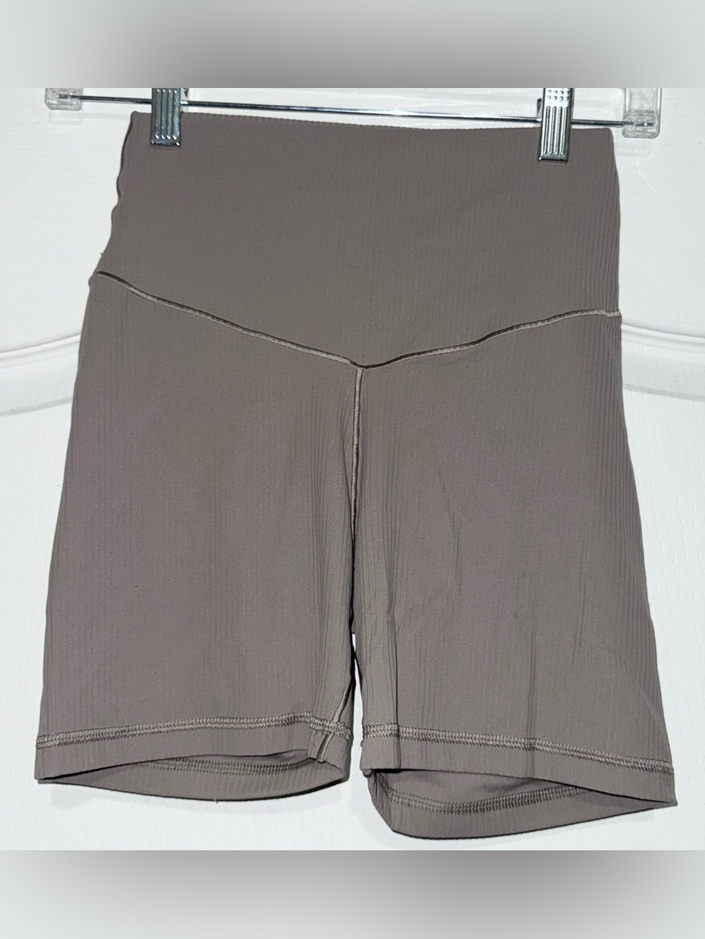 Aerie Active Bike Shorts in Taupe